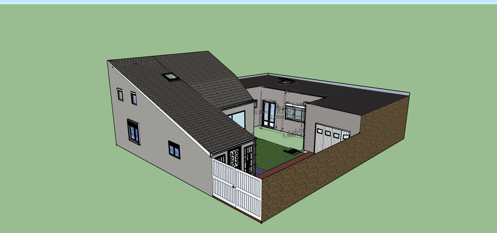 Front aerial perspective